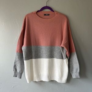 Cute color block sweater, Size 3XL, SHEIN
